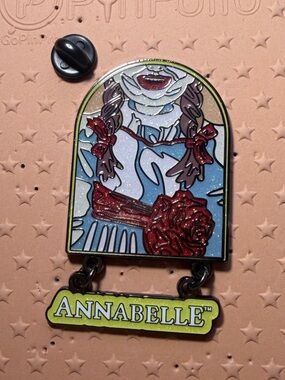 WB Horror Charm Glitter Annabelle Enamel Pin